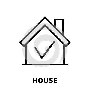 House icon or logo in modern line style.