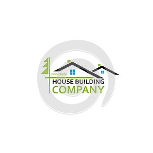 House icon template for real estate business or construction, architecture company. Creative design
