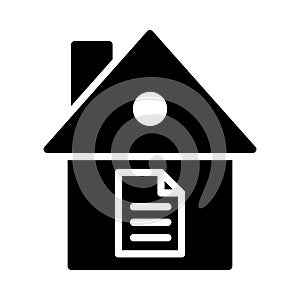 house vector glyph flat icon