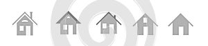 House icons set. Home icon collection. Real estate. Flat style houses symbols for apps and websites