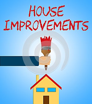 House Improvements Indicating Home Renovation 3d Illustration