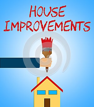 House Improvements Indicating Home Renovation 3d Illustration photo