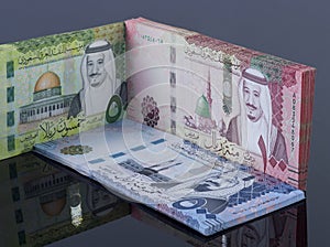 House, Incomplete Built with Saudi Riyal Banknotes photo