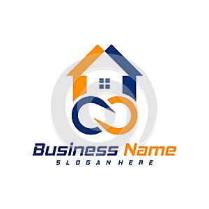 House Infinity logo design vector. Nolimit House logo design template concept