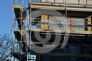 house insulation polystyrene insulation in gray rectangle boards