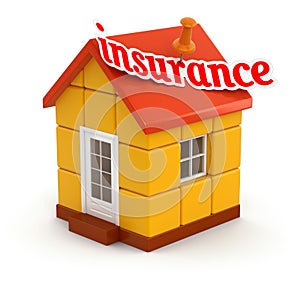 House and Insurance (clipping path included)