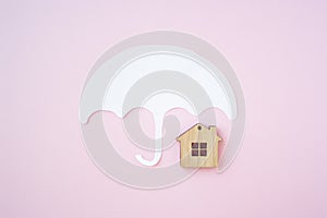 House insurance concept, house protection