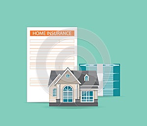 House insurance concept isolated on background.