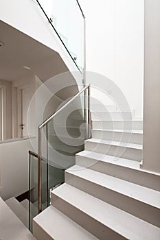 House interior with modern stairs