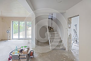 House interior at renovation