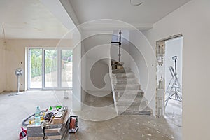 House interior at renovation photo