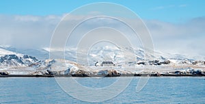 House on the island of Hrisey near Reykjavik, Iceland