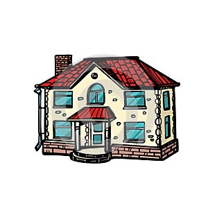 House isolate on white background