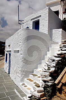 House in Kastro medieval village, Sifnos island, Greece.