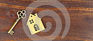 House and key, eal estate, home ownership banner