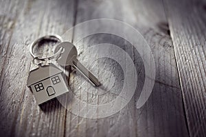 House key on keychain