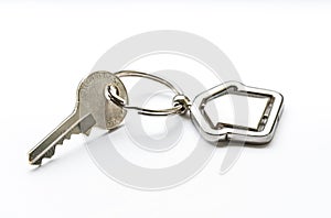 House key on a keyring with house design