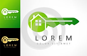 House key logo vector