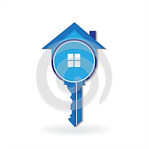 House key logo vector image