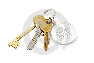 House keys blank tab photo