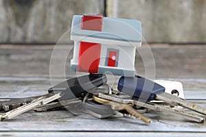 House and keys. Conceptual image for investors in real estate. Buying a home, apartment and receiving keys