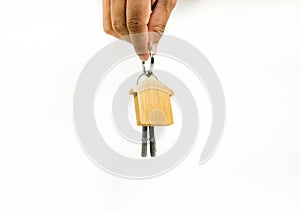 House keys hand-over after completed home financing process