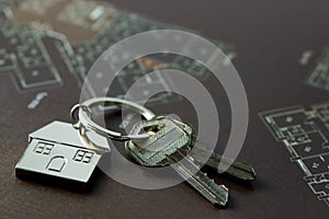 House keys for real estate concept