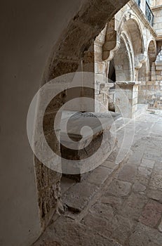 The House  Kiva - Armenian cemetery in the Armenian quarter of the old city in Jerusalem, Israel