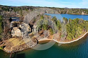 House on Lake Hartwell shore