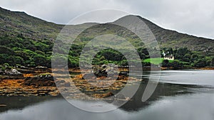 A house at the lake in Irish countryside.