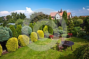 House and landscaped gardens