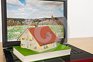 House on laptop
