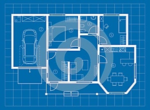 house layout blueprint vector apartment design project