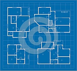 house layout blueprint vector apartment design project