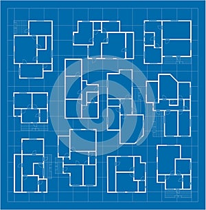 house layout blueprint vector apartment design project