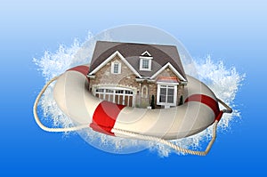 House With Life Preserver