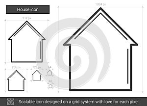 House line icon.