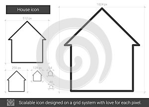 House line icon.