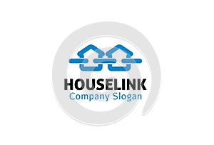House Link Logo Symbol Design Illustration