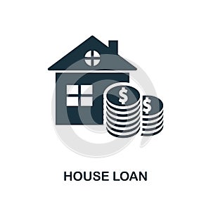 House Loan icon. Line style icon design from personal finance icon collection. UI. Pictogram of house loan icon. Ready to use in w