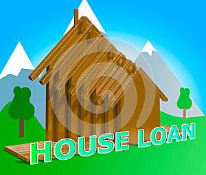 House Loans Means Home Borrowing Repayments 3d Illustration photo