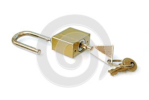 House lock key.with Clipping Path.