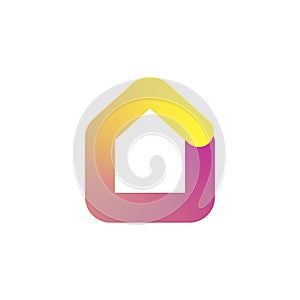 House Logo, Icon in colorful gradient design concept. Vector illustration