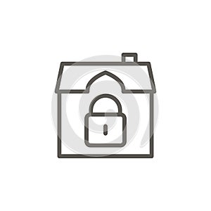 House, luck, security vector icon. Simple element illustration from UI concept. House, luck, security vector icon. Real estate