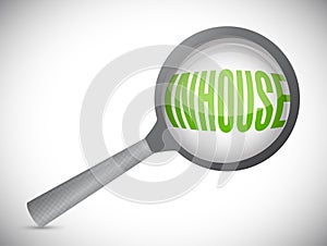 in-house magnify glass illustration design