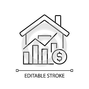 House market prices linear icon