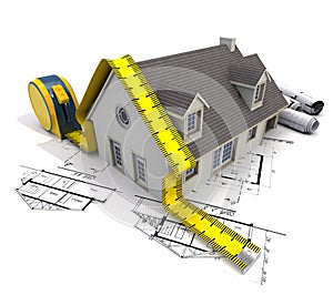 House, measure and plans