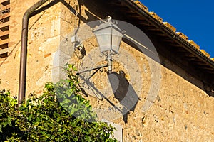 House in the medieval town of Monteriggioni, Tuscany,  Italy