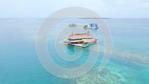 House in the middle of the ocean in the San Bernardo Archipelago, Colombia