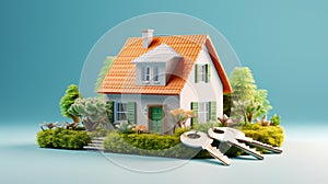 house model, house selection, real estate concept